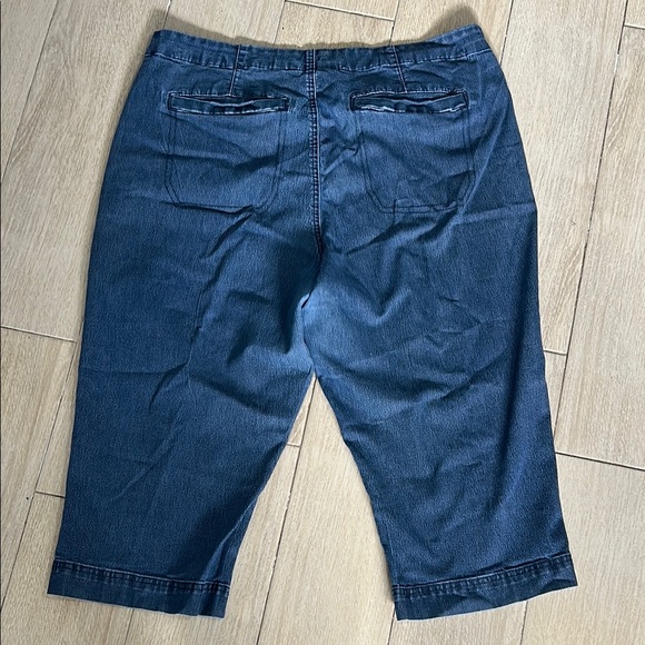 Riders by Lee Blue Capri Cropped Stretch Jeans Relaxed Fit - Picture 2 of 8